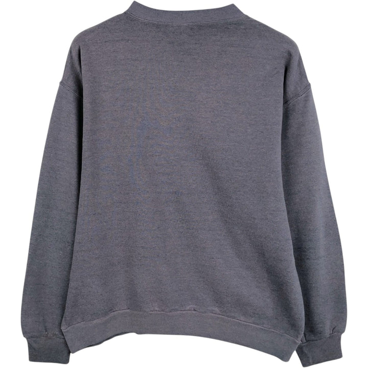90'S TEE JAYS Print Sweatshirt, Made in USA, Men's Size L (approx.), Vintage cotton Navy blue Vintage Second Hand