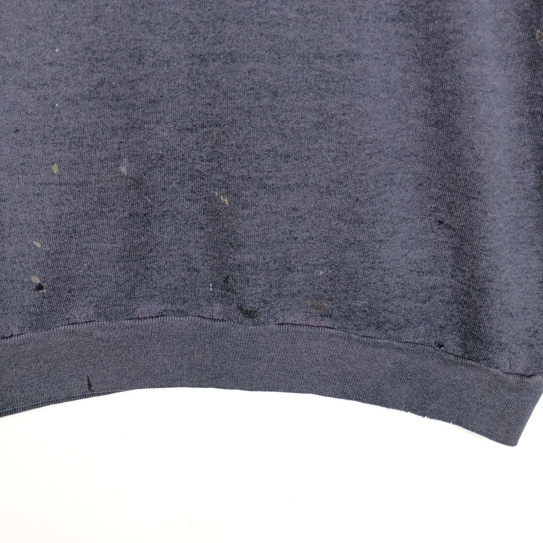 90'S TEE JAYS Print Sweatshirt, Made in USA, Men's Size L (approx.), Vintage cotton Navy blue Vintage Second Hand
