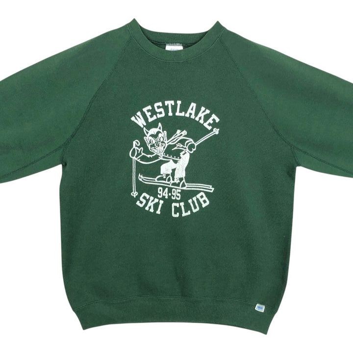 90'S Discus Athletic College Sweatshirt, Made in USA, Men's Size L (approx.), Vintage cotton Green type dark green Vintage Second Hand