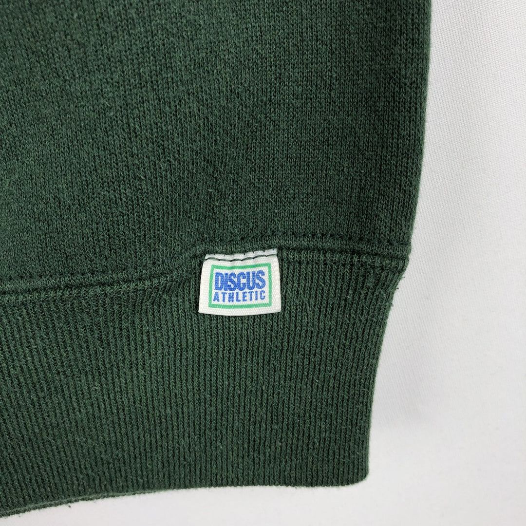 90'S Discus Athletic College Sweatshirt, Made in USA, Men's Size L (approx.), Vintage cotton Green type dark green Vintage Second Hand