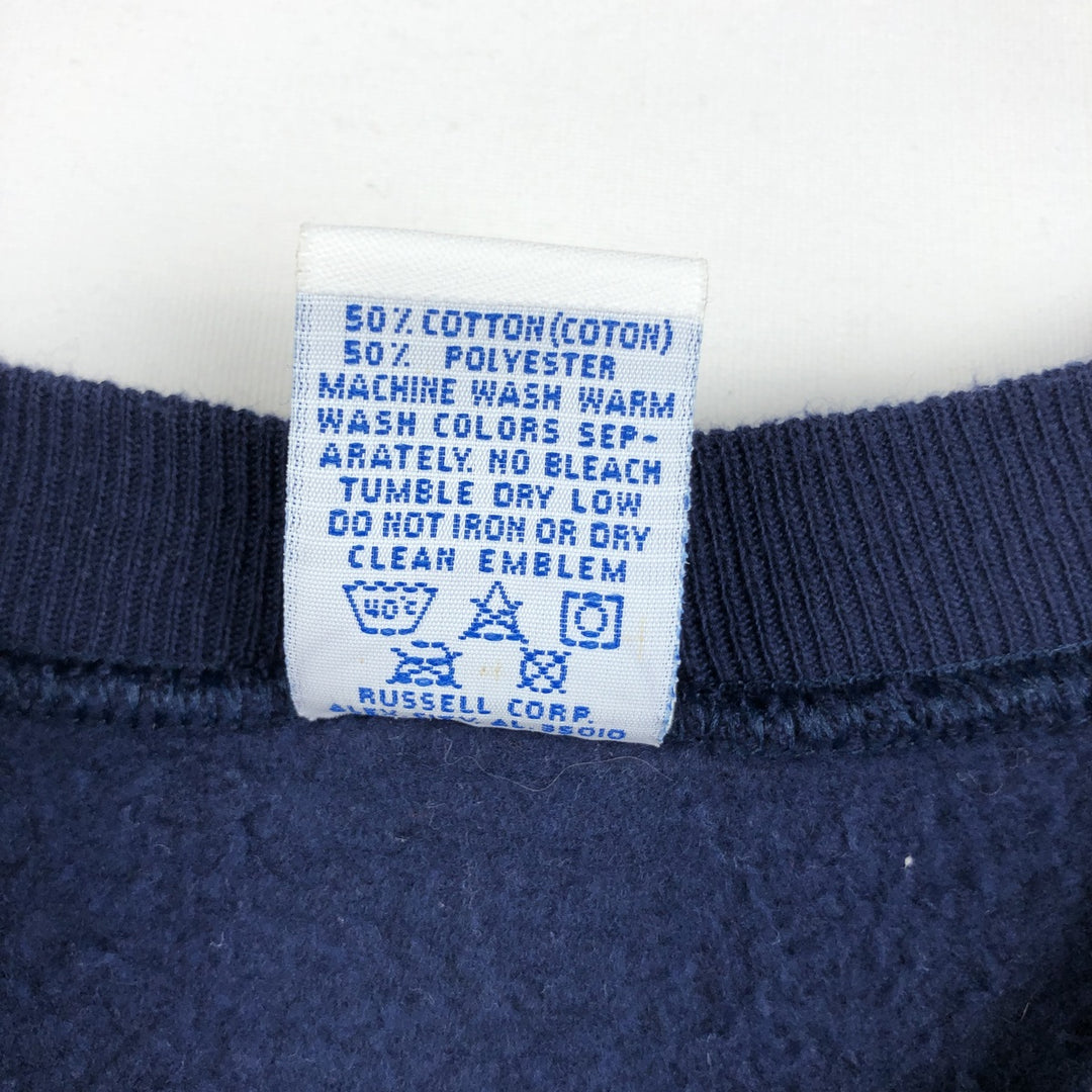 90'S Russell Clemson Tigers College Sweatshirt, Made in USA, Men's Size L (approx.), Vintage cotton navy blue type Vintage Second Hand