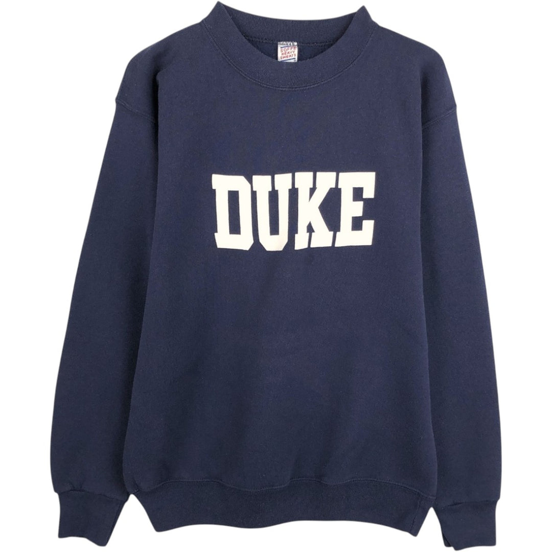 90'S Sofie Heavy Sweats Duke College Sweatshirt, Made in USA, Men's XL equivalent, Vintage cotton navy blue type Vintage Second Hand