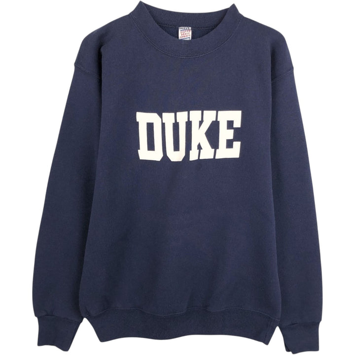 90'S Sofie Heavy Sweats Duke College Sweatshirt, Made in USA, Men's XL equivalent, Vintage cotton navy blue type Vintage Second Hand