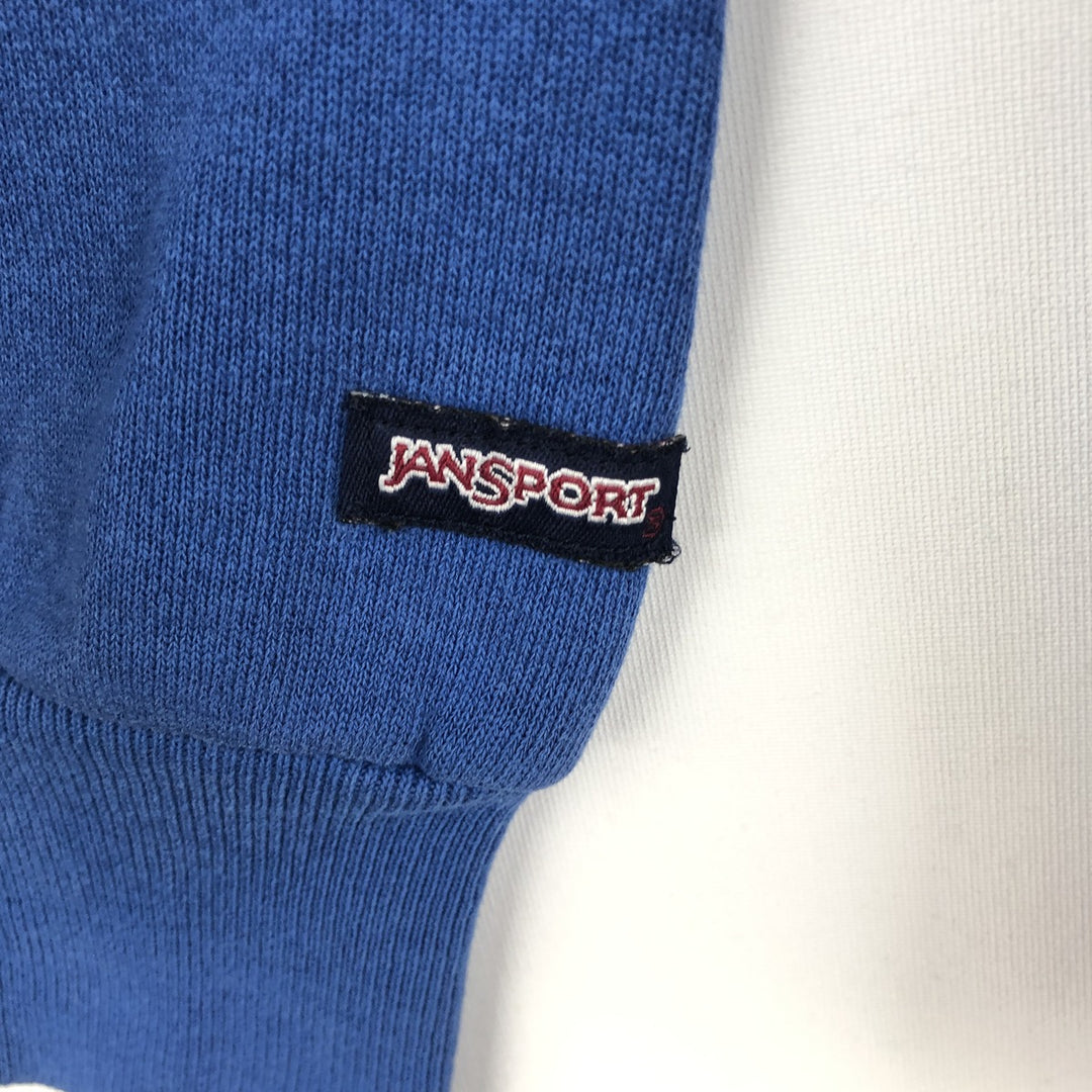 Vintage 90'S Jansport college sweatshirt, made in the USA, size L, men's cotton blue type Vintage Second Hand