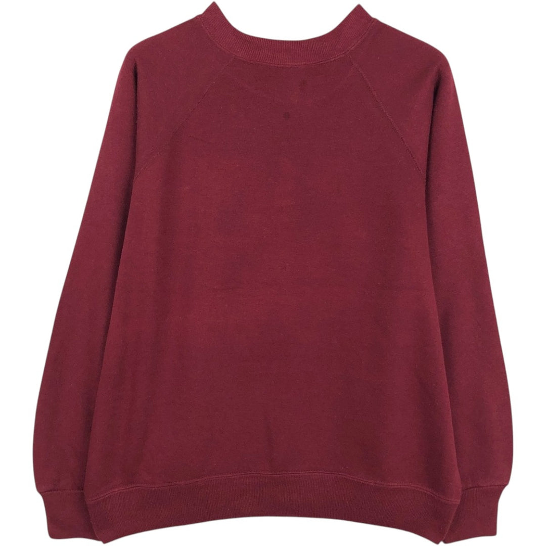 80'S Collegiate Pacific College Sweatshirt, Made in USA, Men's Size L (approx.), Vintage cotton burgundy type Vintage Second Hand