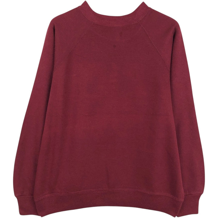 80'S Collegiate Pacific College Sweatshirt, Made in USA, Men's Size L (approx.), Vintage cotton burgundy type Vintage Second Hand