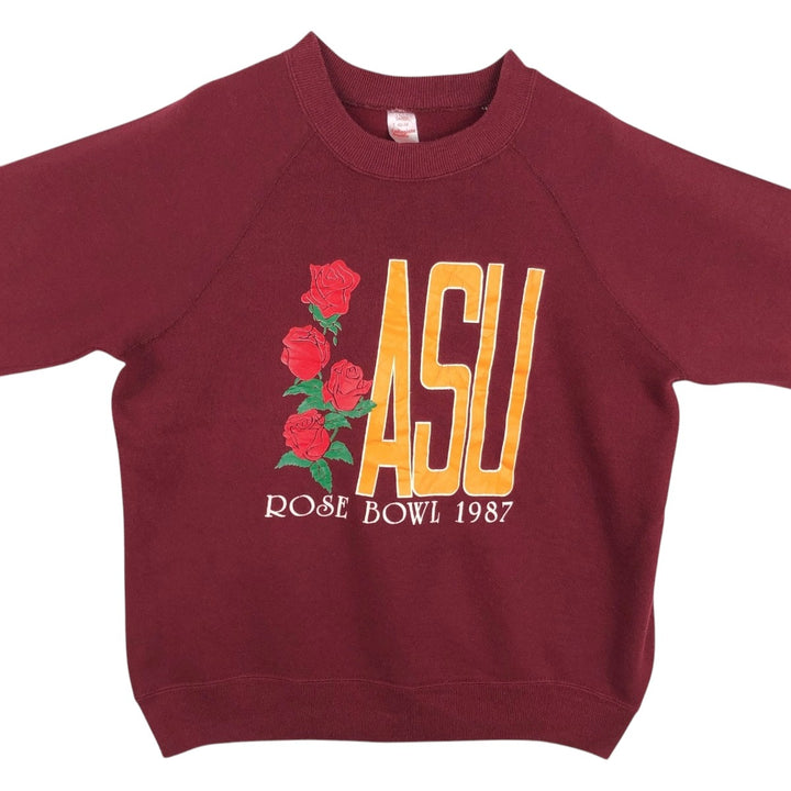 80'S Collegiate Pacific College Sweatshirt, Made in USA, Men's Size L (approx.), Vintage cotton burgundy type Vintage Second Hand