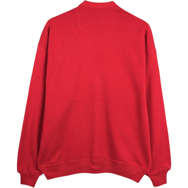 90'S Jerzees Cardigan-style College Sweatshirt, Men's XL equivalent, Vintage cotton red type Vintage Second Hand