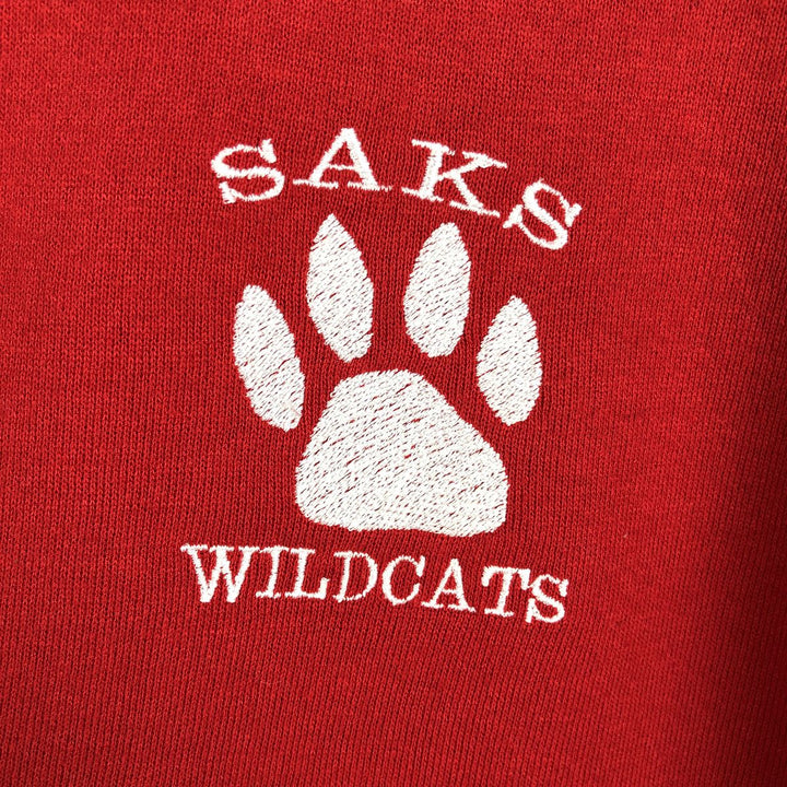 90'S Jerzees Cardigan-style College Sweatshirt, Men's XL equivalent, Vintage cotton red type Vintage Second Hand
