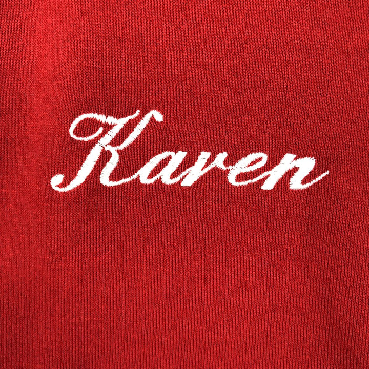 90'S Jerzees Cardigan-style College Sweatshirt, Men's XL equivalent, Vintage cotton red type Vintage Second Hand