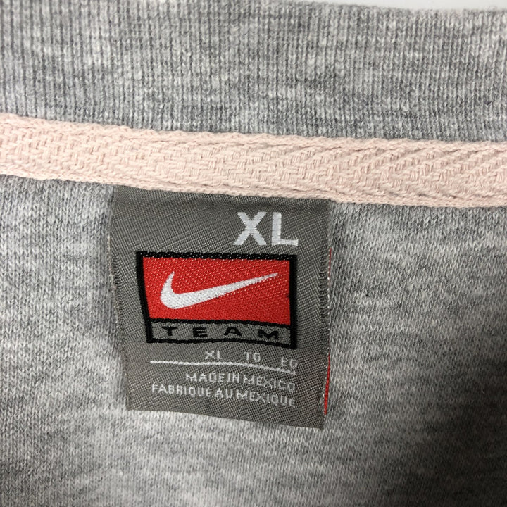 2000'S Nike logo sweatshirt, men's size XL cotton gray type Vintage Second Hand