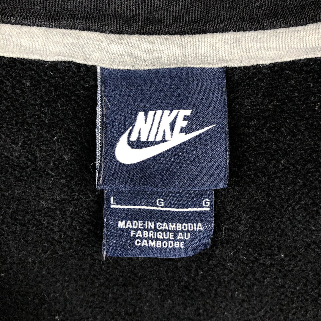 Nike Sweat Full Zip Hoodie Men's Size L cotton black type Vintage Second Hand