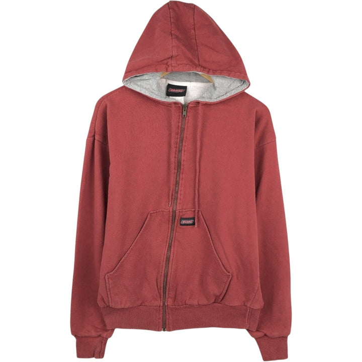 Dickies Sweat Full Zip Hoodie Men's M Size cotton red type Vintage Second Hand