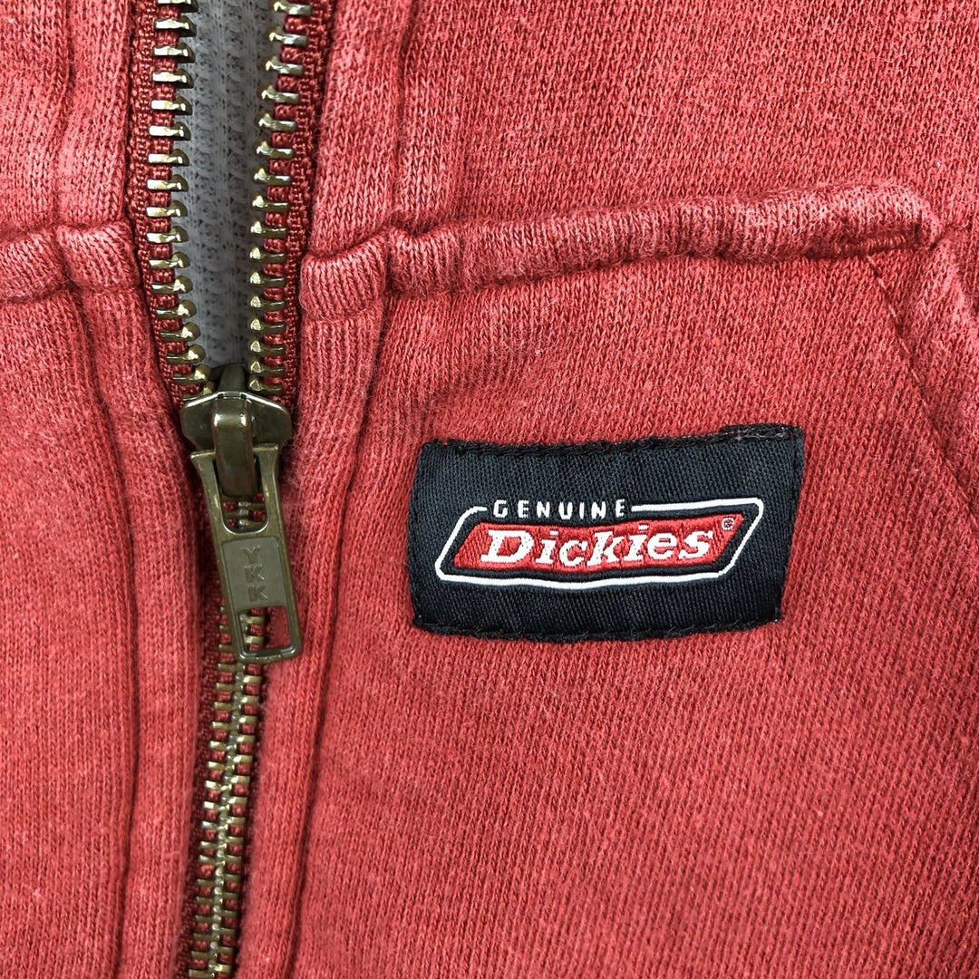 Dickies Sweat Full Zip Hoodie Men's M Size cotton red type Vintage Second Hand