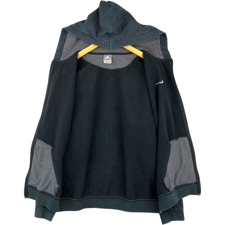 Nike Sweat Full Zip Hoodie, Men's M Size unclear Charcoal Vintage Second Hand