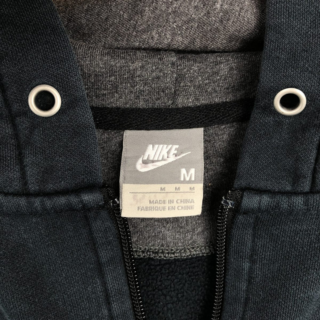 Nike Sweat Full Zip Hoodie, Men's M Size unclear Charcoal Vintage Second Hand