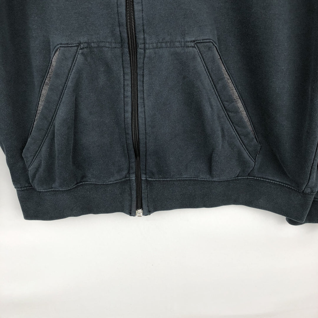 Nike Sweat Full Zip Hoodie, Men's M Size unclear Charcoal Vintage Second Hand