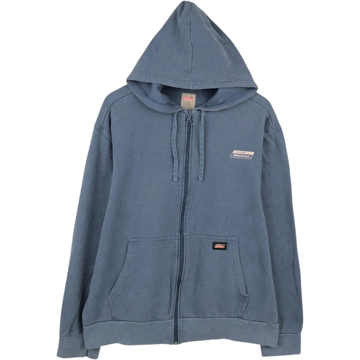 Dickies Sweat Full Zip Hoodie Men's L size cotton blue type Vintage Second Hand