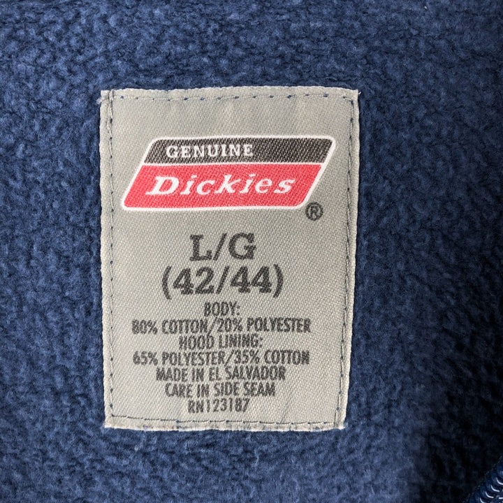 Dickies Sweat Full Zip Hoodie Men's L size cotton blue type Vintage Second Hand