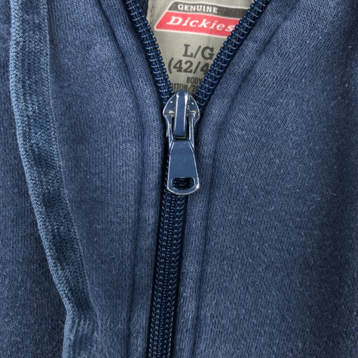 Dickies Sweat Full Zip Hoodie Men's L size cotton blue type Vintage Second Hand