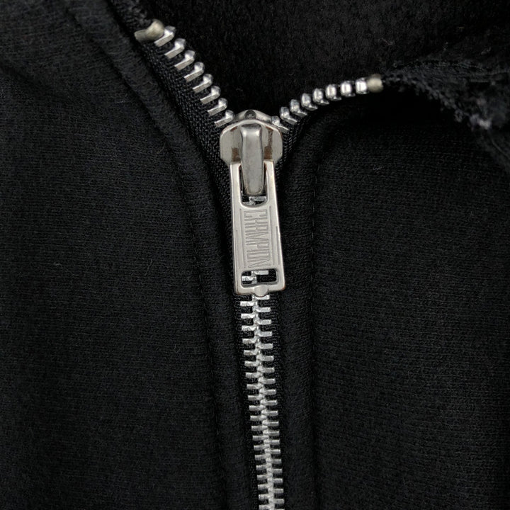 Champion Sweat Full-Zip Hoodie, Men's XXL (approx.) cotton black type Vintage Second Hand