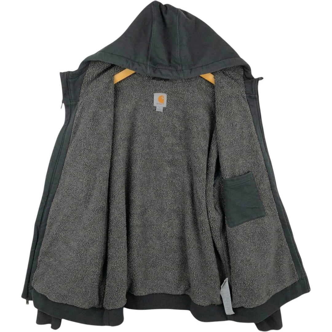 Carhartt RAIN DEFENDER Sweat Full Zip Hoodie Men's XL cotton Charcoal Vintage Second Hand