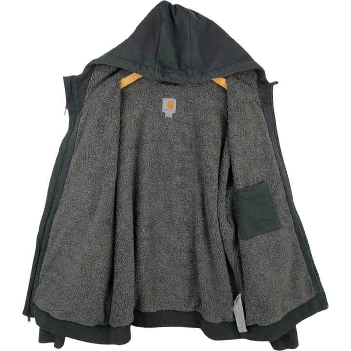 Carhartt RAIN DEFENDER Sweat Full Zip Hoodie Men's XL cotton Charcoal Vintage Second Hand