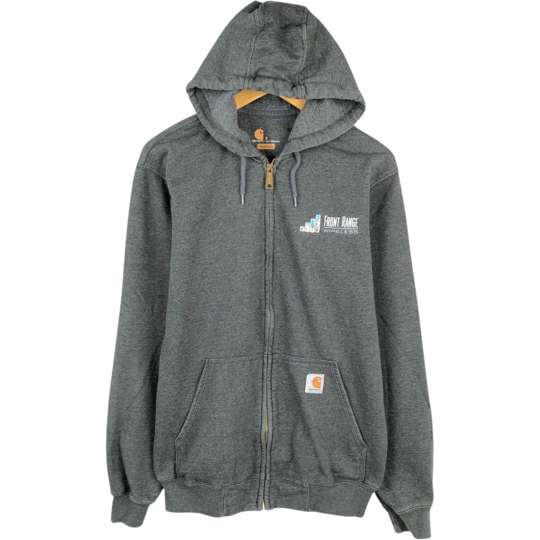 Carhartt ORIGINAL FIT Advertising Full-Zip Sweatshirt Hoodie, Men's Size S (approx.) cotton gray type Vintage Second Hand