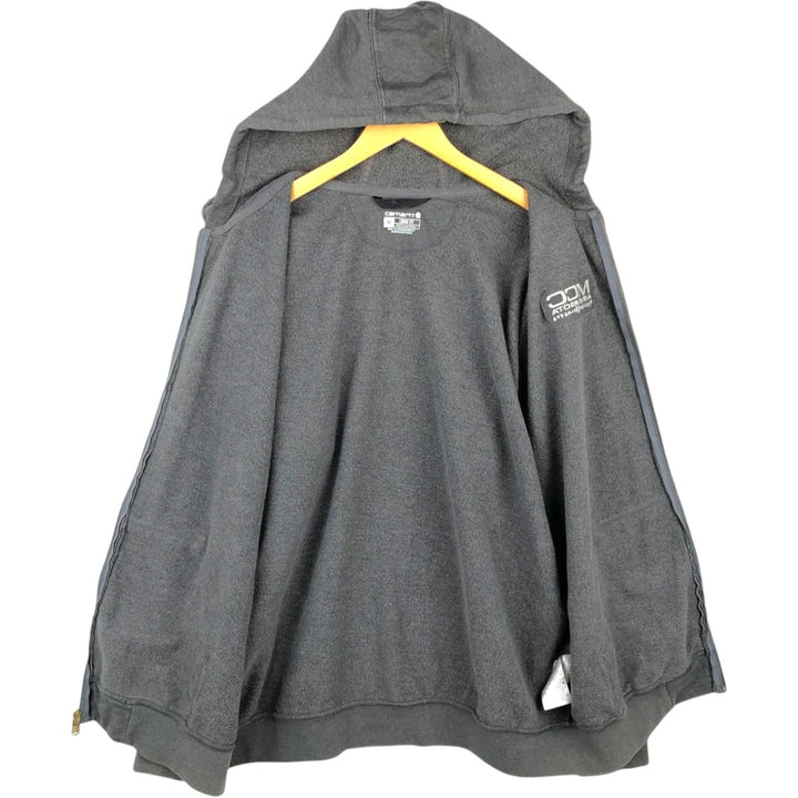 Carhartt Loose Fit Sweat Full Zip Hoodie, Men's XL cotton Charcoal Vintage Second Hand