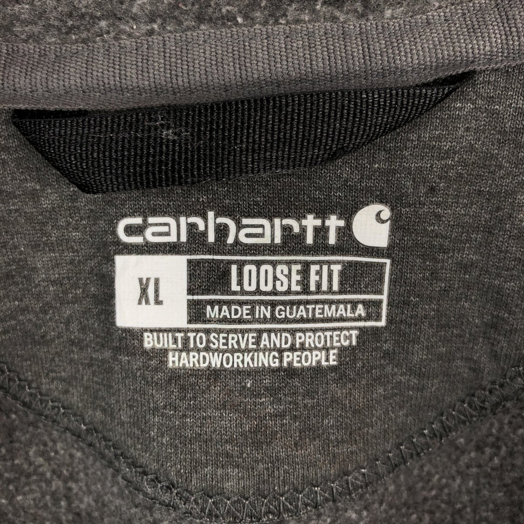 Carhartt Loose Fit Sweat Full Zip Hoodie, Men's XL cotton Charcoal Vintage Second Hand