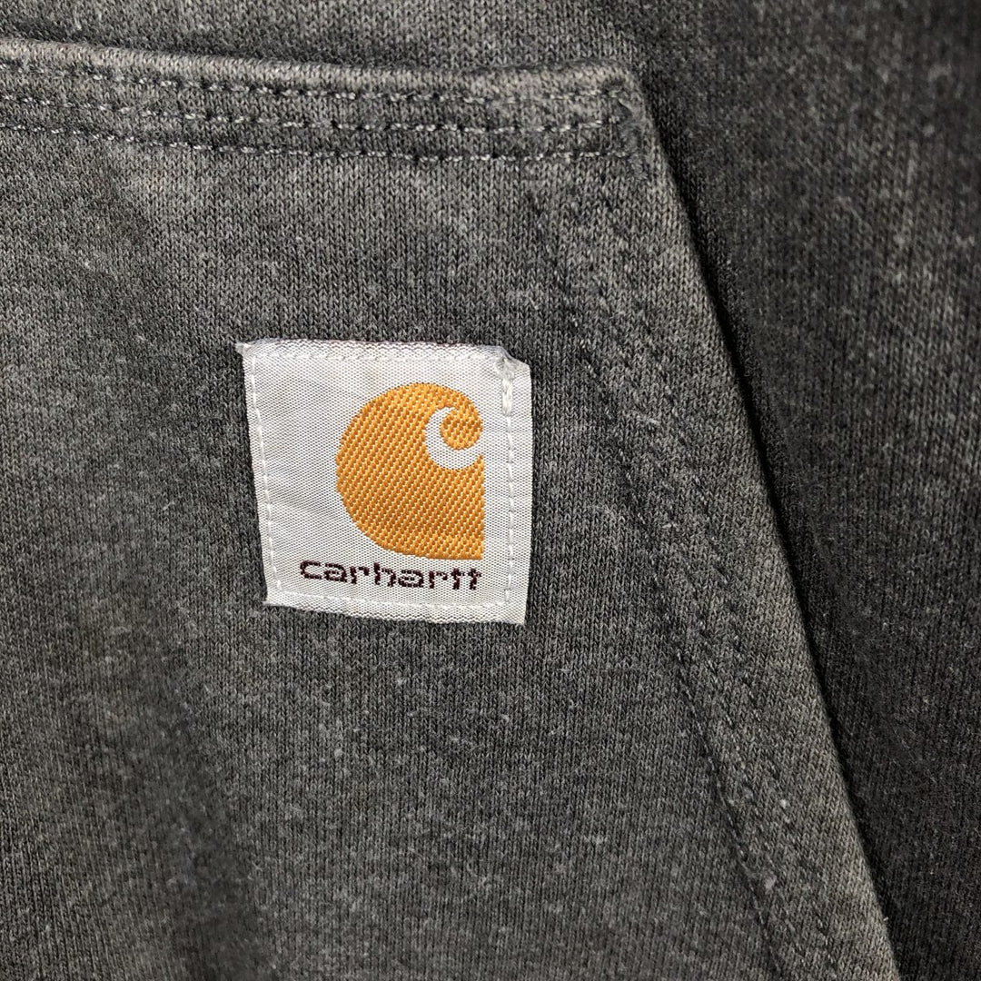 Carhartt Loose Fit Sweat Full Zip Hoodie, Men's XL cotton Charcoal Vintage Second Hand