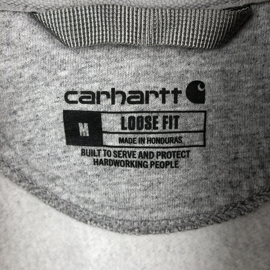 Carhartt Loose Fit Full-Zip Sweatshirt, Men's Size M cotton gray type Vintage Second Hand