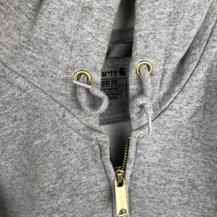 Carhartt Loose Fit Full-Zip Sweatshirt, Men's Size M cotton gray type Vintage Second Hand
