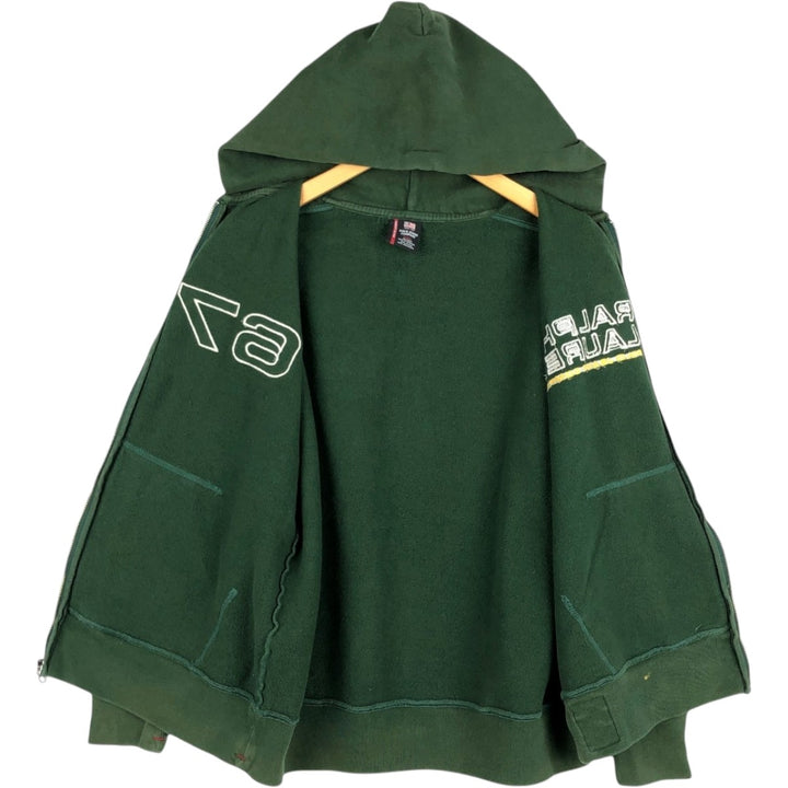 Ralph Lauren POLO JEANS COMPANY Full-Zip Sweatshirt Hoodie, Men's Size S (approx.) cotton Green type dark green Vintage Second Hand