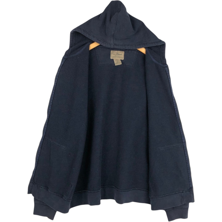 90s-00'S LLBean Full-Zip Hoodie, Men's, Size L, Vintage cotton navy blue type Vintage Second Hand