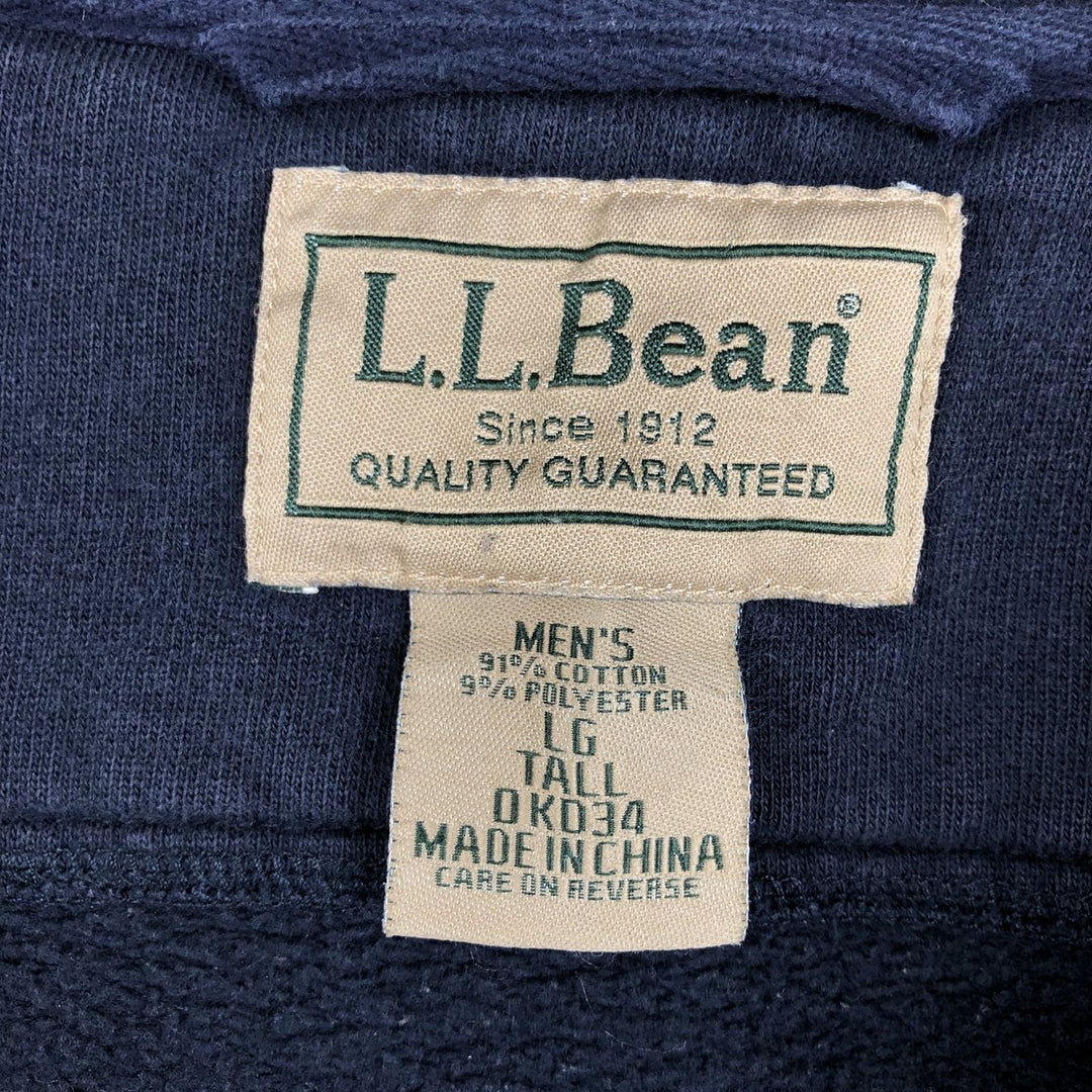 90s-00'S LLBean Full-Zip Hoodie, Men's, Size L, Vintage cotton navy blue type Vintage Second Hand
