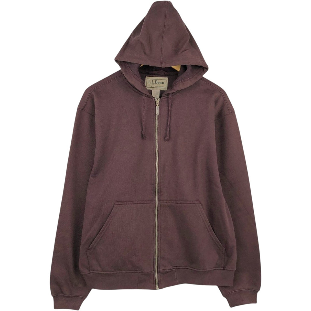LLBean LLBean Sweat Full Zip Hoodie, Men's Size M cotton brown type Vintage Second Hand