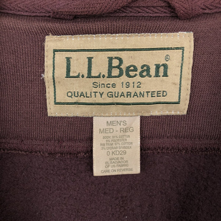LLBean LLBean Sweat Full Zip Hoodie, Men's Size M cotton brown type Vintage Second Hand