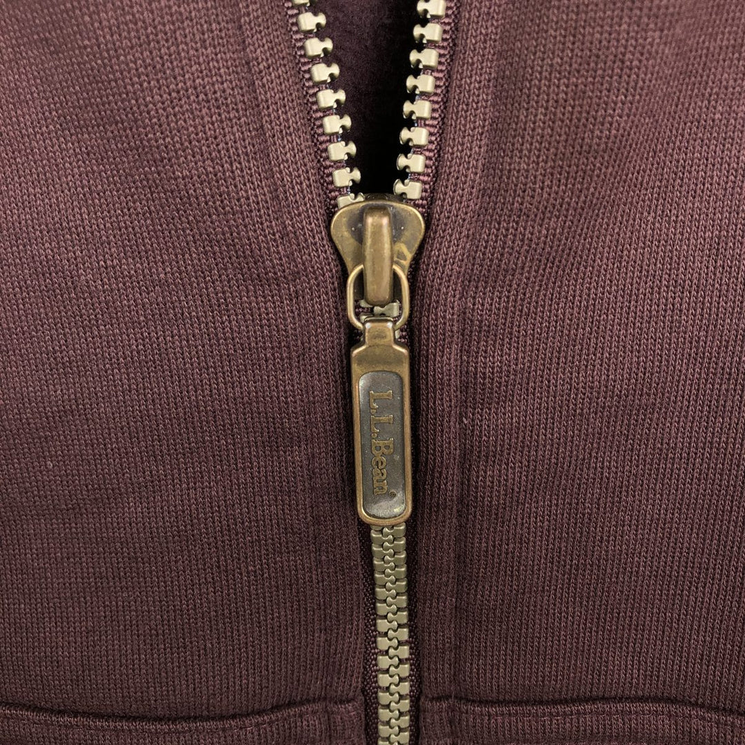 LLBean LLBean Sweat Full Zip Hoodie, Men's Size M cotton brown type Vintage Second Hand
