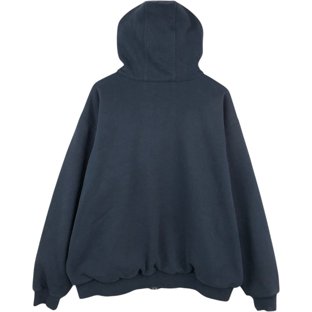 Carhartt Sweat Full-Zip Hoodie, Men's Size XXXL (approx.) cotton navy blue type Vintage Second Hand