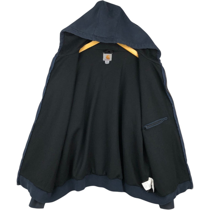 Carhartt Sweat Full-Zip Hoodie, Men's Size XXXL (approx.) cotton navy blue type Vintage Second Hand