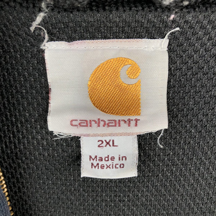 Carhartt Sweat Full-Zip Hoodie, Men's Size XXXL (approx.) cotton navy blue type Vintage Second Hand