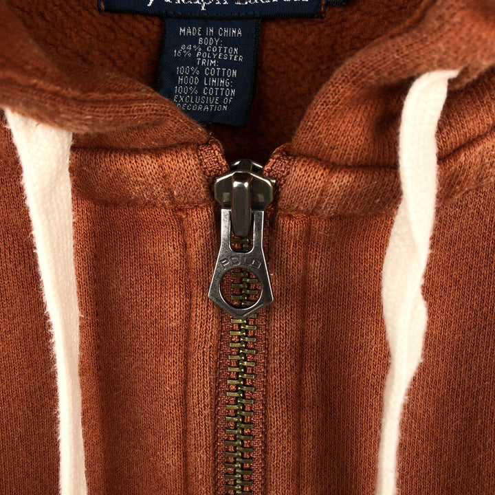 Ralph Lauren POLO by Ralph Lauren Sweat Full Zip Hoodie Men's M cotton brown type Vintage Second Hand
