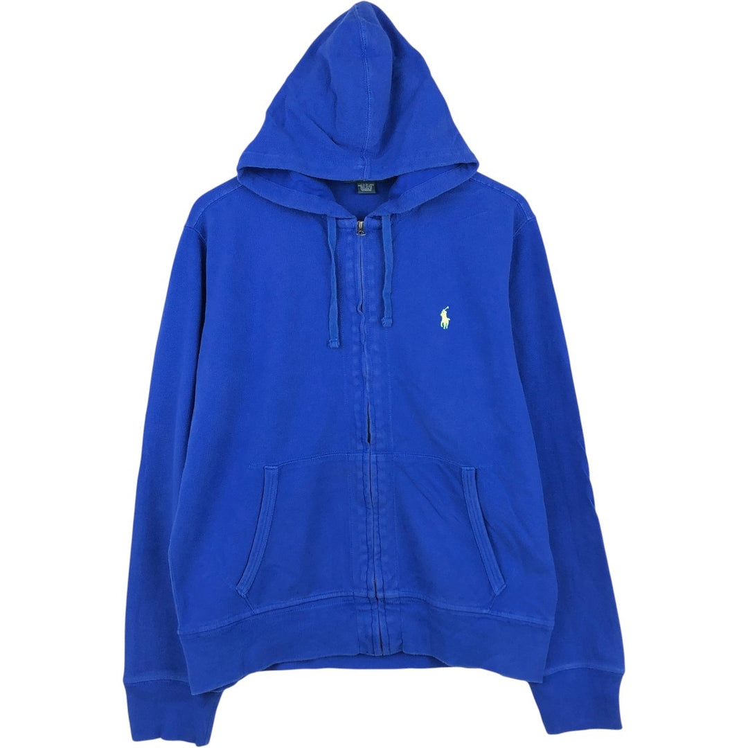 Ralph Lauren POLO by Ralph Lauren Sweat Full Zip Hoodie Men's L size cotton blue type Vintage Second Hand