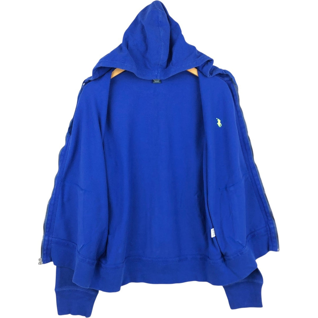 Ralph Lauren POLO by Ralph Lauren Sweat Full Zip Hoodie Men's L size cotton blue type Vintage Second Hand