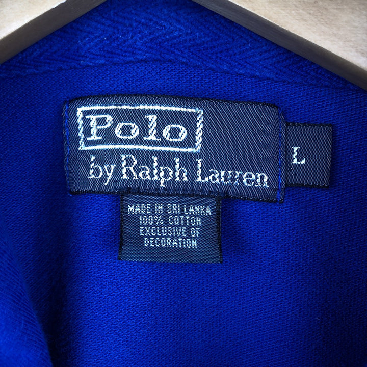 Ralph Lauren POLO by Ralph Lauren Sweat Full Zip Hoodie Men's L size cotton blue type Vintage Second Hand