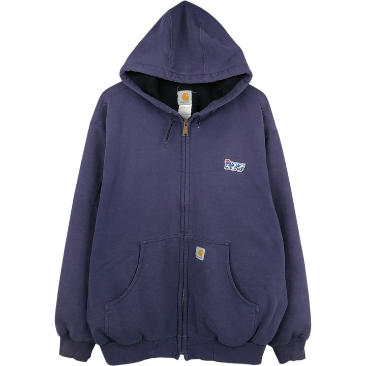 Carhartt Sweat Full Zip Hoodie Men's XL cotton navy blue type Vintage Second Hand