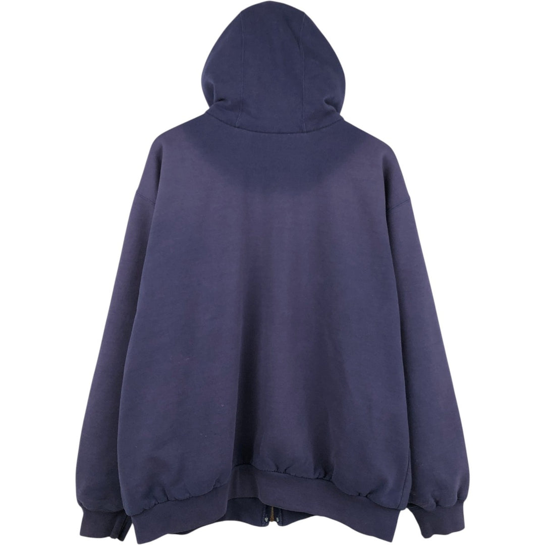 Carhartt Sweat Full Zip Hoodie Men's XL cotton navy blue type Vintage Second Hand