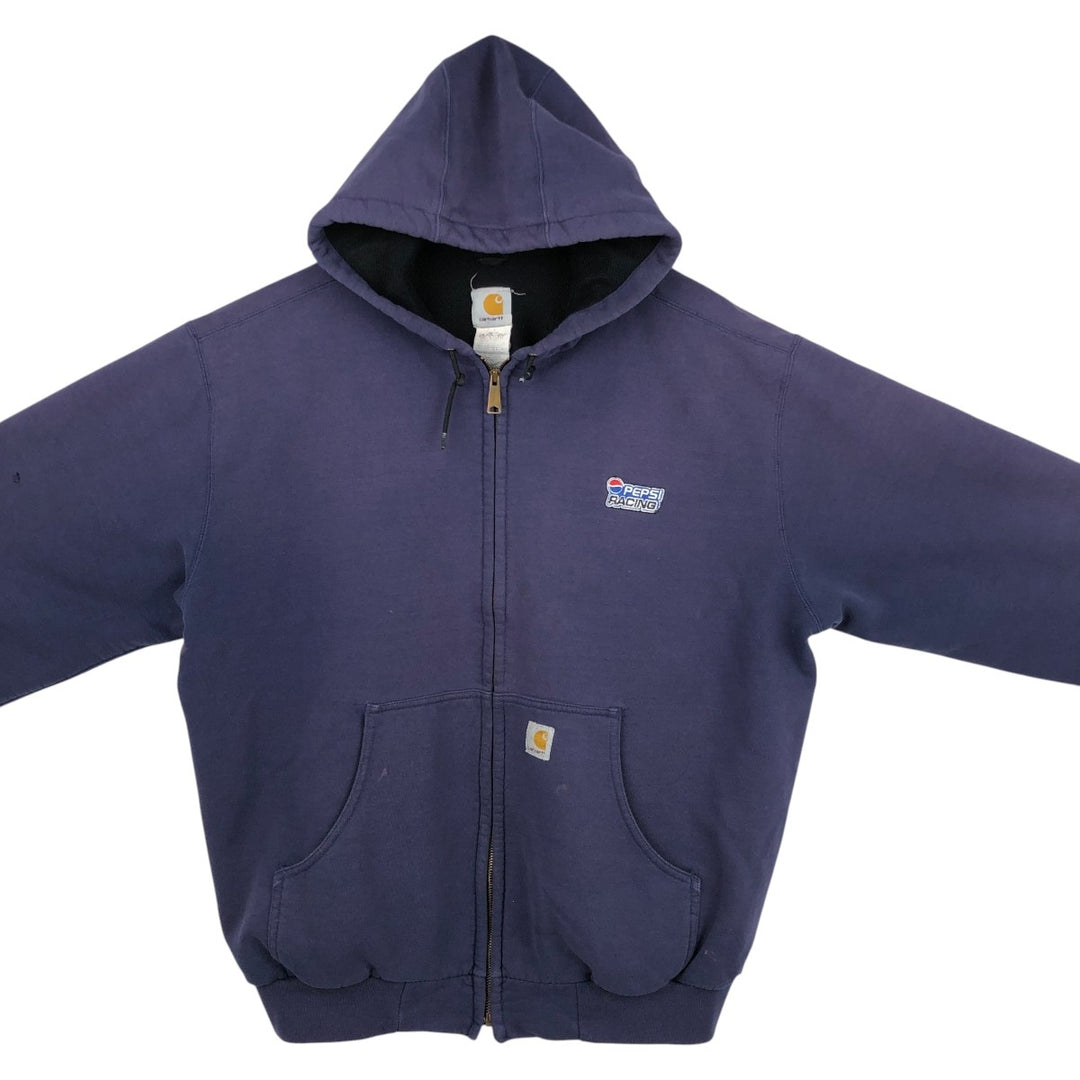 Carhartt Sweat Full Zip Hoodie Men's XL cotton navy blue type Vintage Second Hand