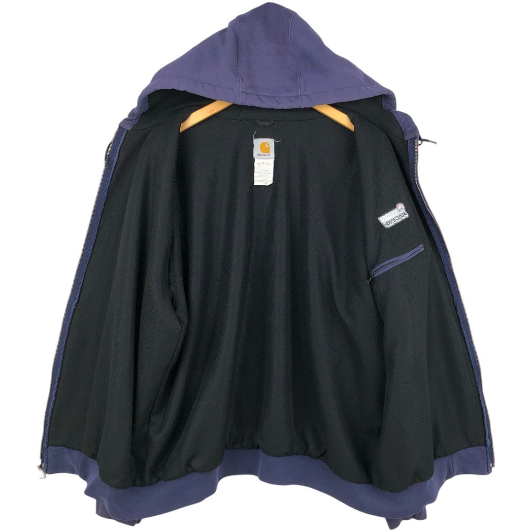 Carhartt Sweat Full Zip Hoodie Men's XL cotton navy blue type Vintage Second Hand